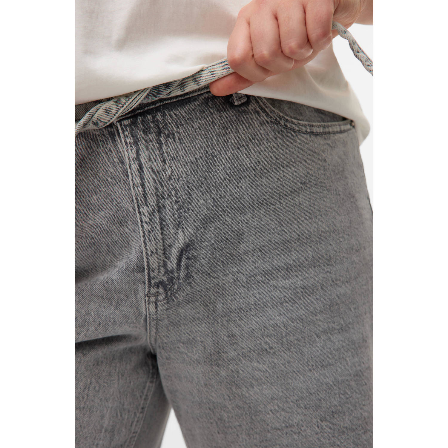 VERO MODA CURVE high waist wide leg jeans grey denim