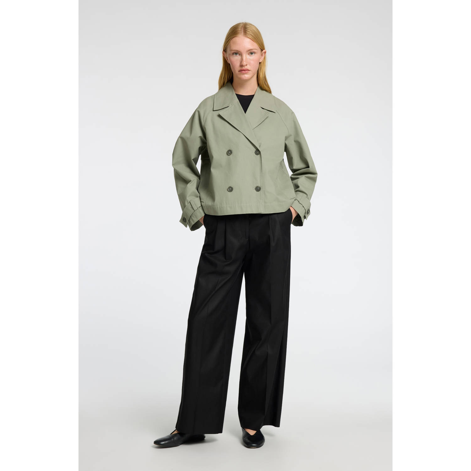 SELECTED FEMME trenchcoat groen