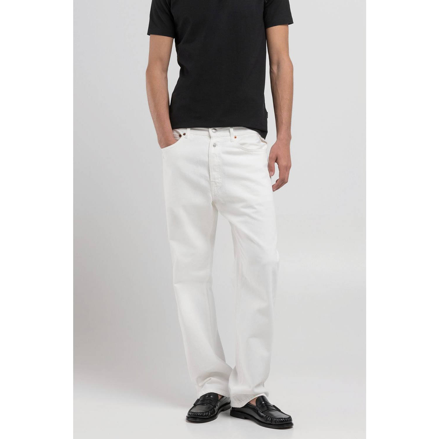 REPLAY M9ZERO1 straight leg jeans natural white