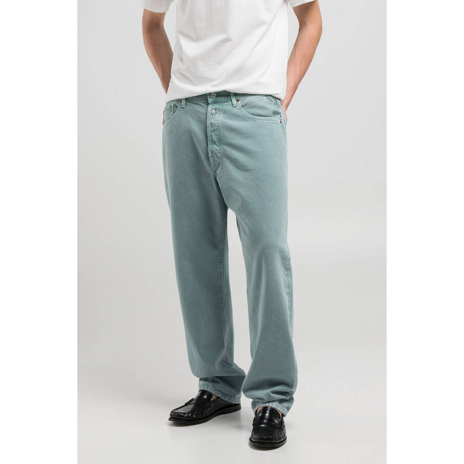 REPLAY M9ZERO1 straight leg jeans green powder