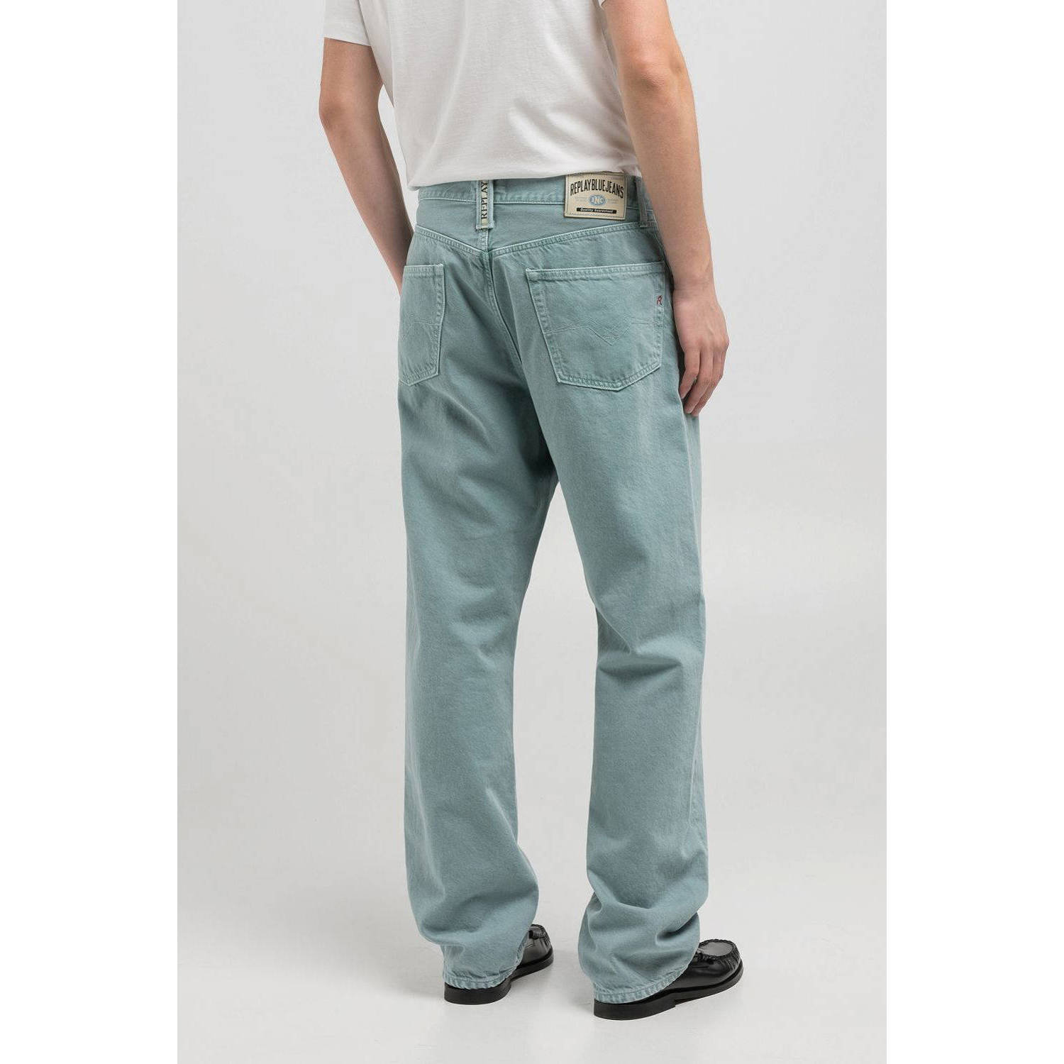 REPLAY M9ZERO1 straight leg jeans green powder