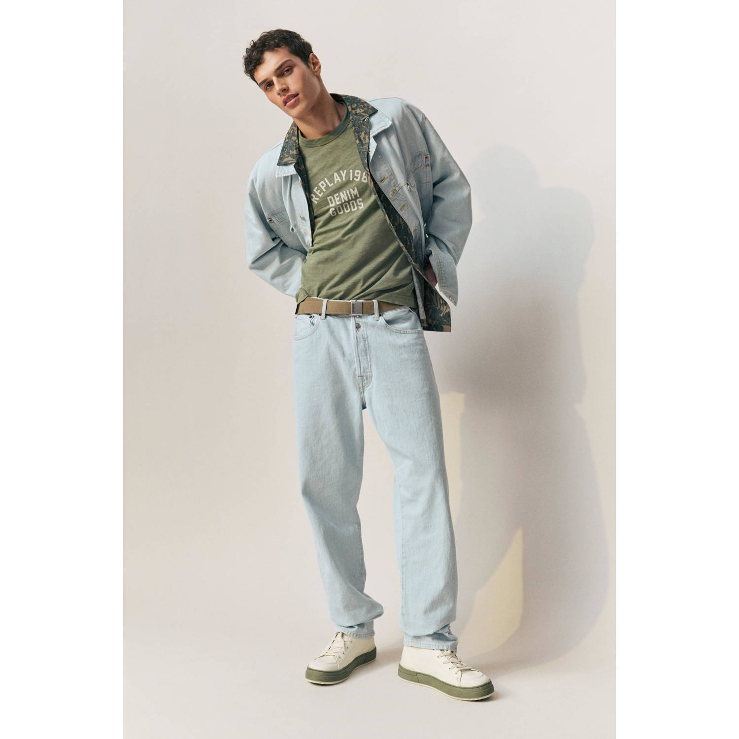 Replay Vintage High-Waist Straight Fit Jeans Blue Heren