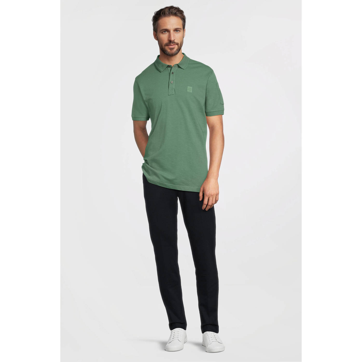 LERROS regular polo groen
