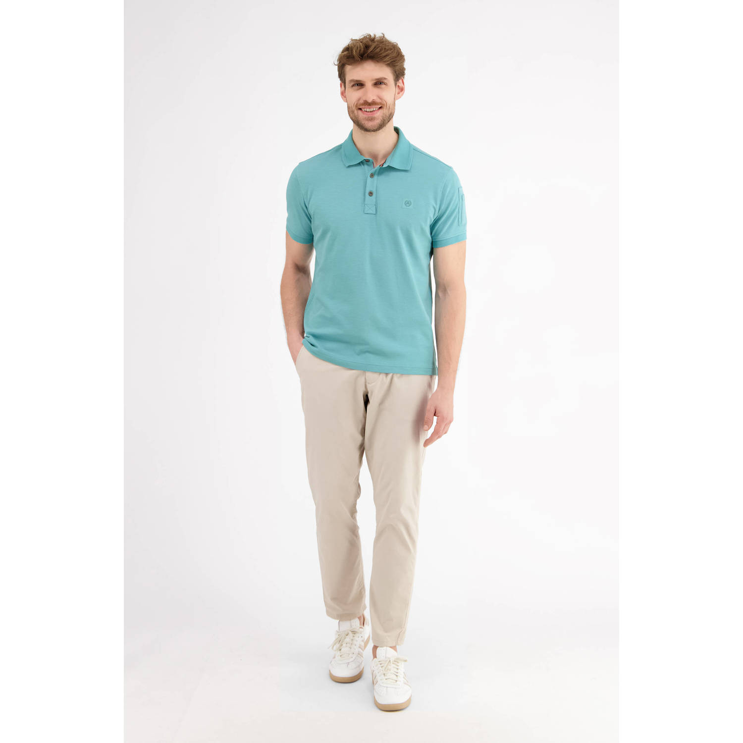 LERROS regular polo blauw