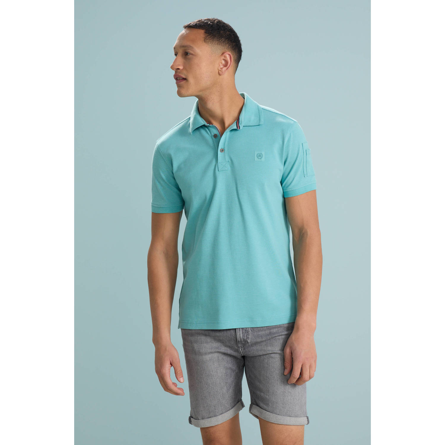 LERROS regular polo blauw