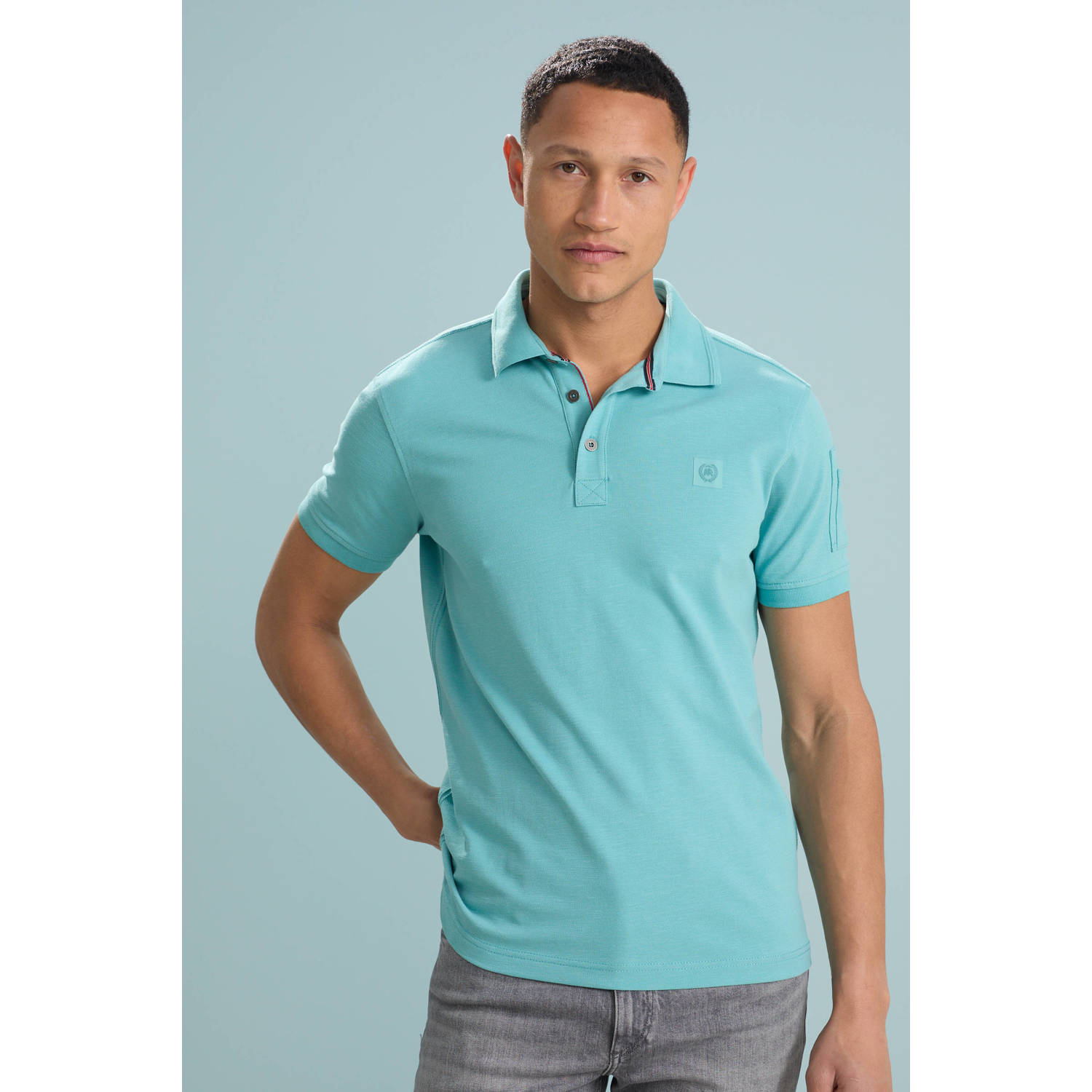 LERROS regular polo blauw
