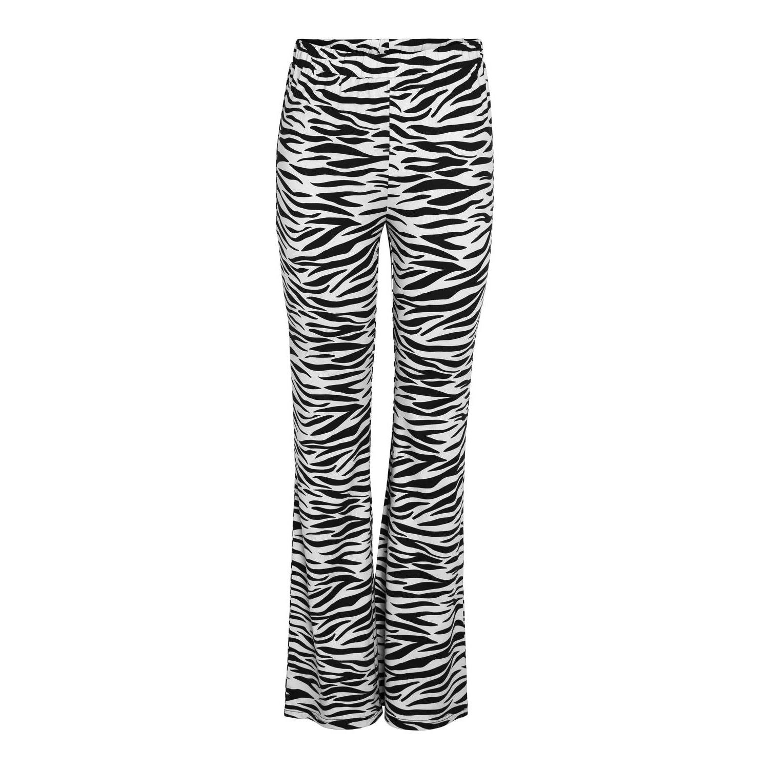 NOISY MAY Curve flared regular waist casual broek wit