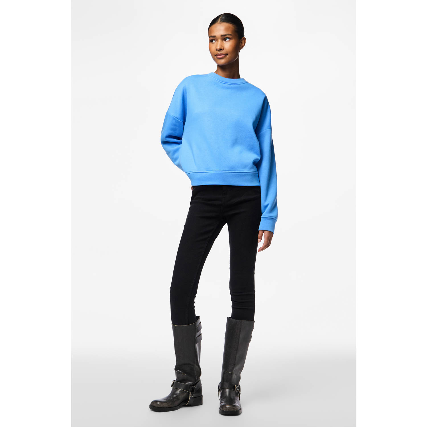 PIECES sweater PCCHILLI azuurblauw