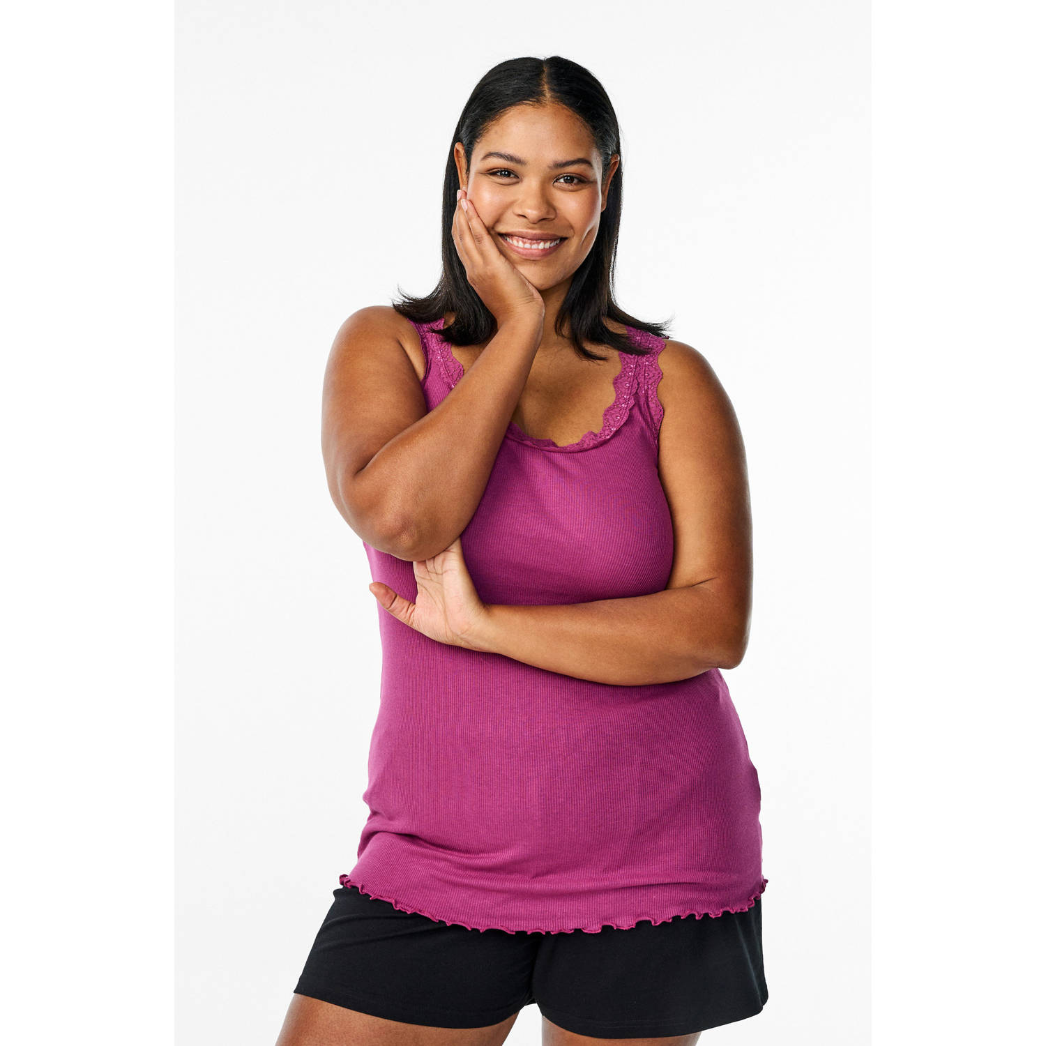 Zizzi pyjamatop VMLIV fuchsia