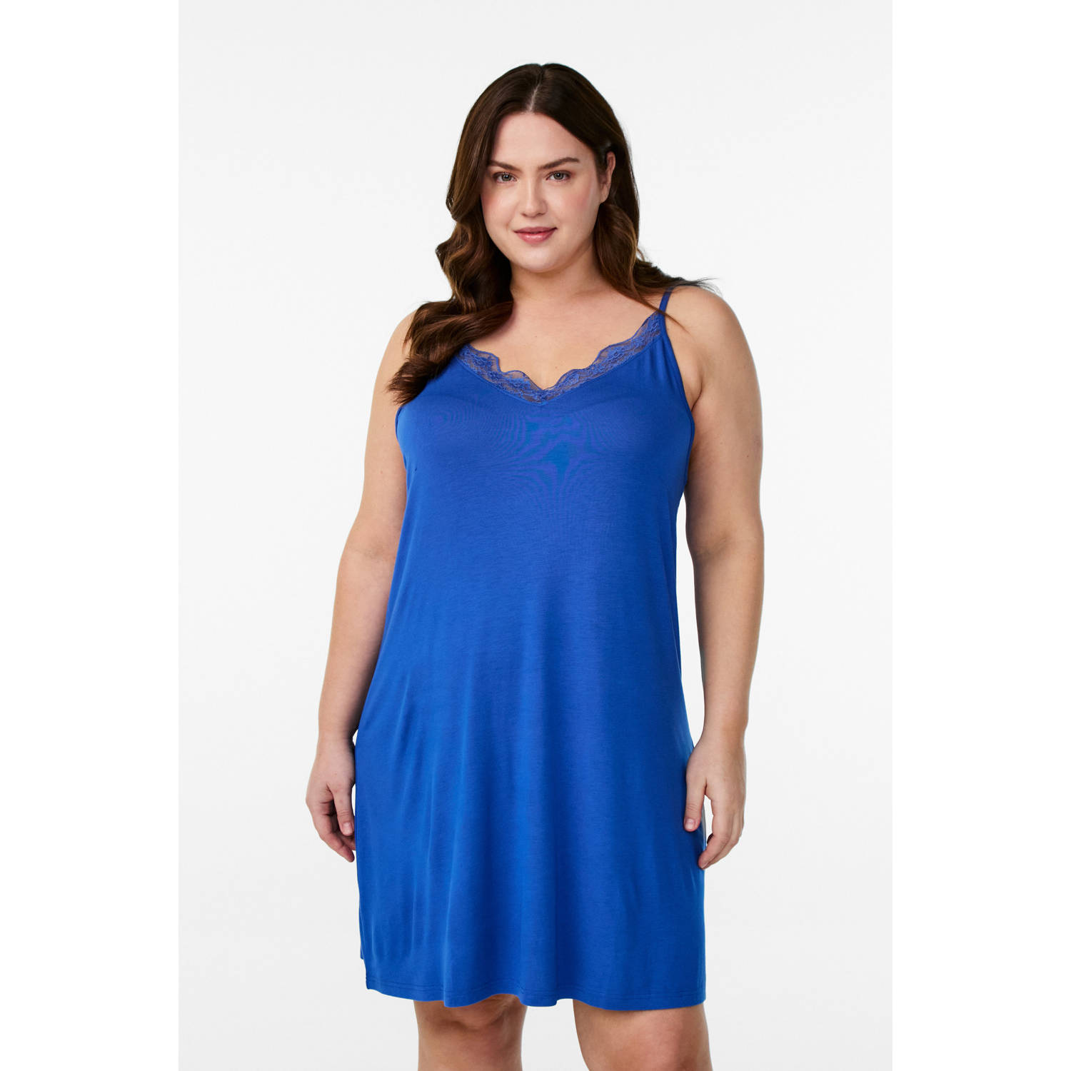 Zizzi slipdress Lace blauw