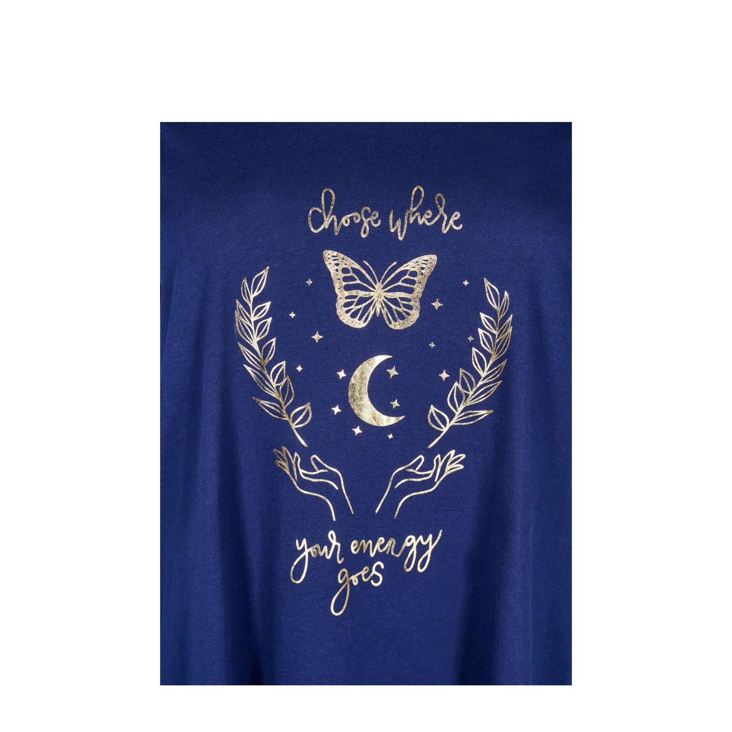 Zizzi nachthemd MALLY blauw