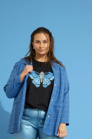 regular blazer blauw