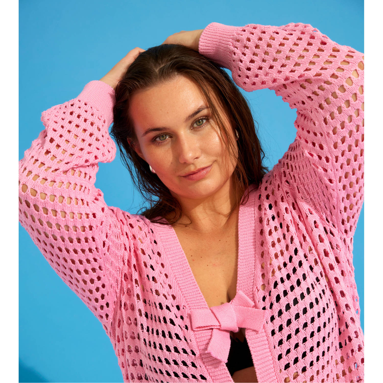 Anyday crochet vest roze