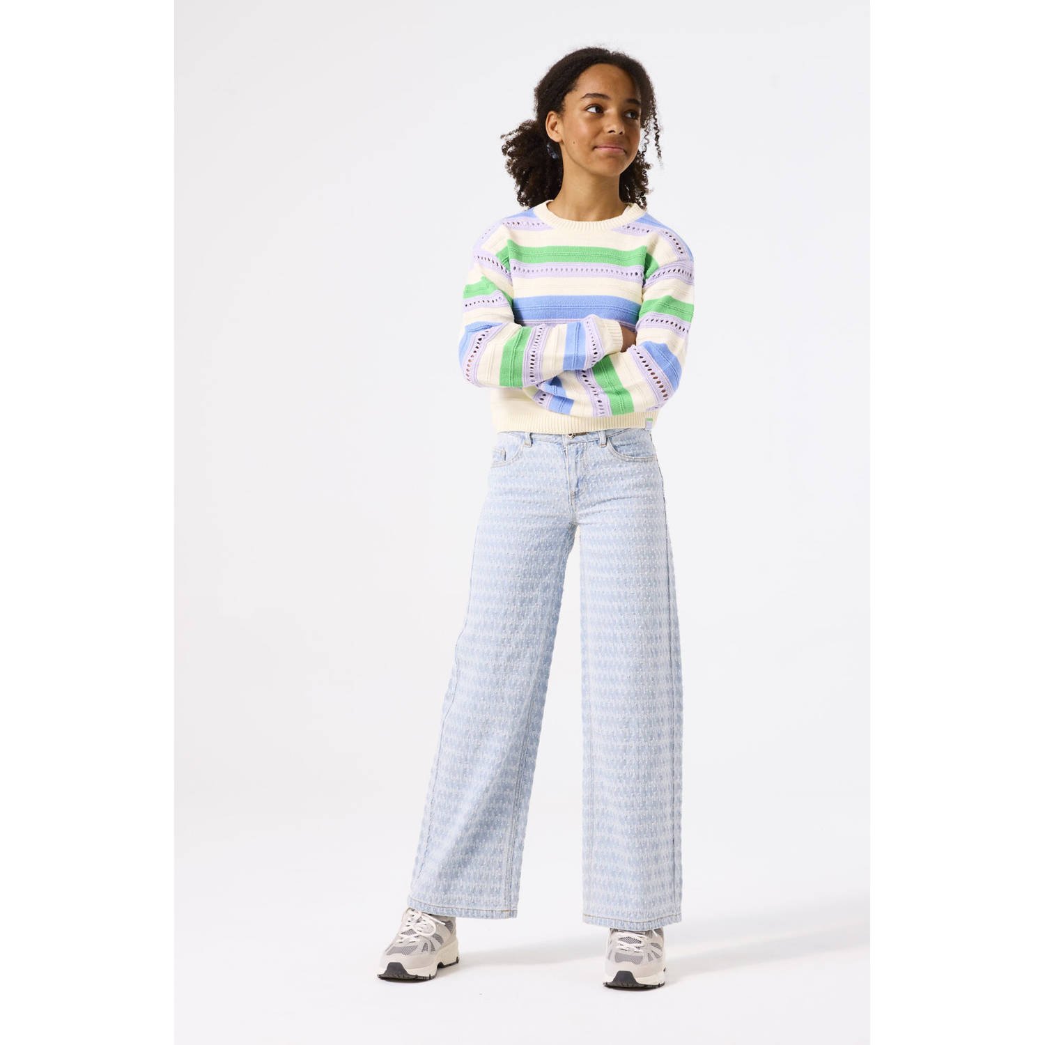 Garcia wide leg low waist jeans light blue denim