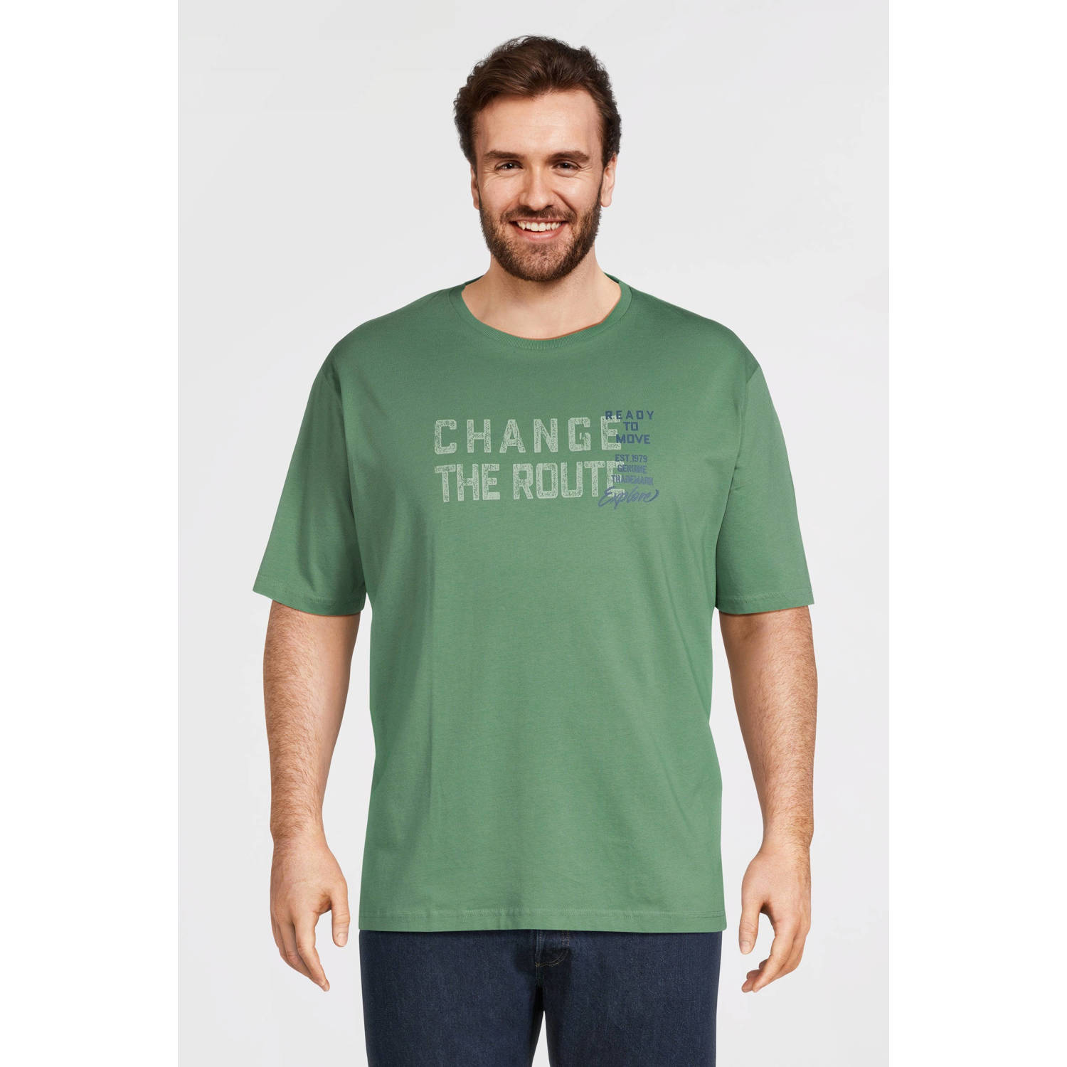 LERROS PLUS SIZE T-shirt groen