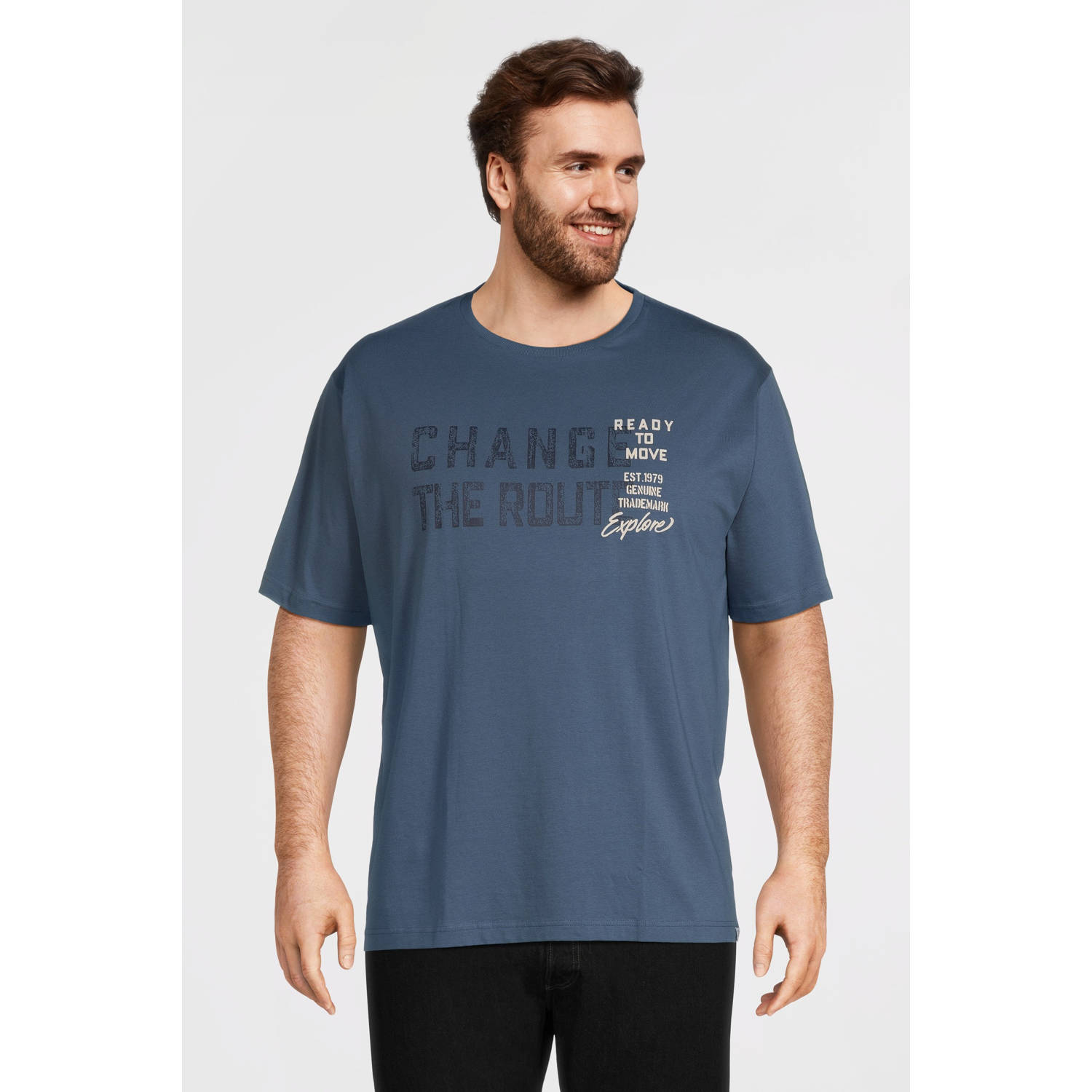 LERROS PLUS SIZE T-shirt blauw