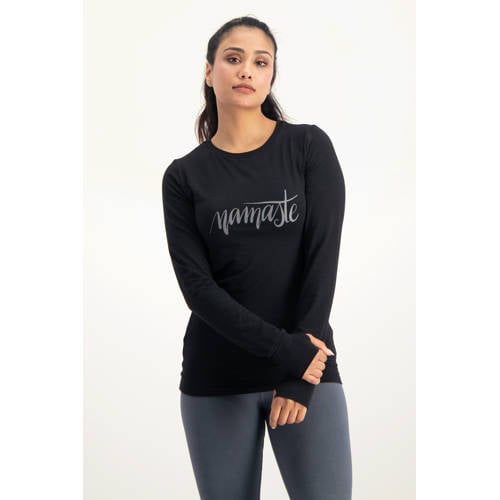 Urban Goddess yoga sportshirt Namaste zwart afbeelding