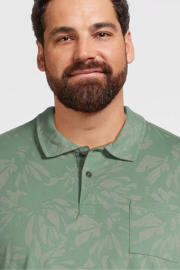 thumbnail: Groene heren LERROS PLUS SIZE polo van katoen met korte mouwen