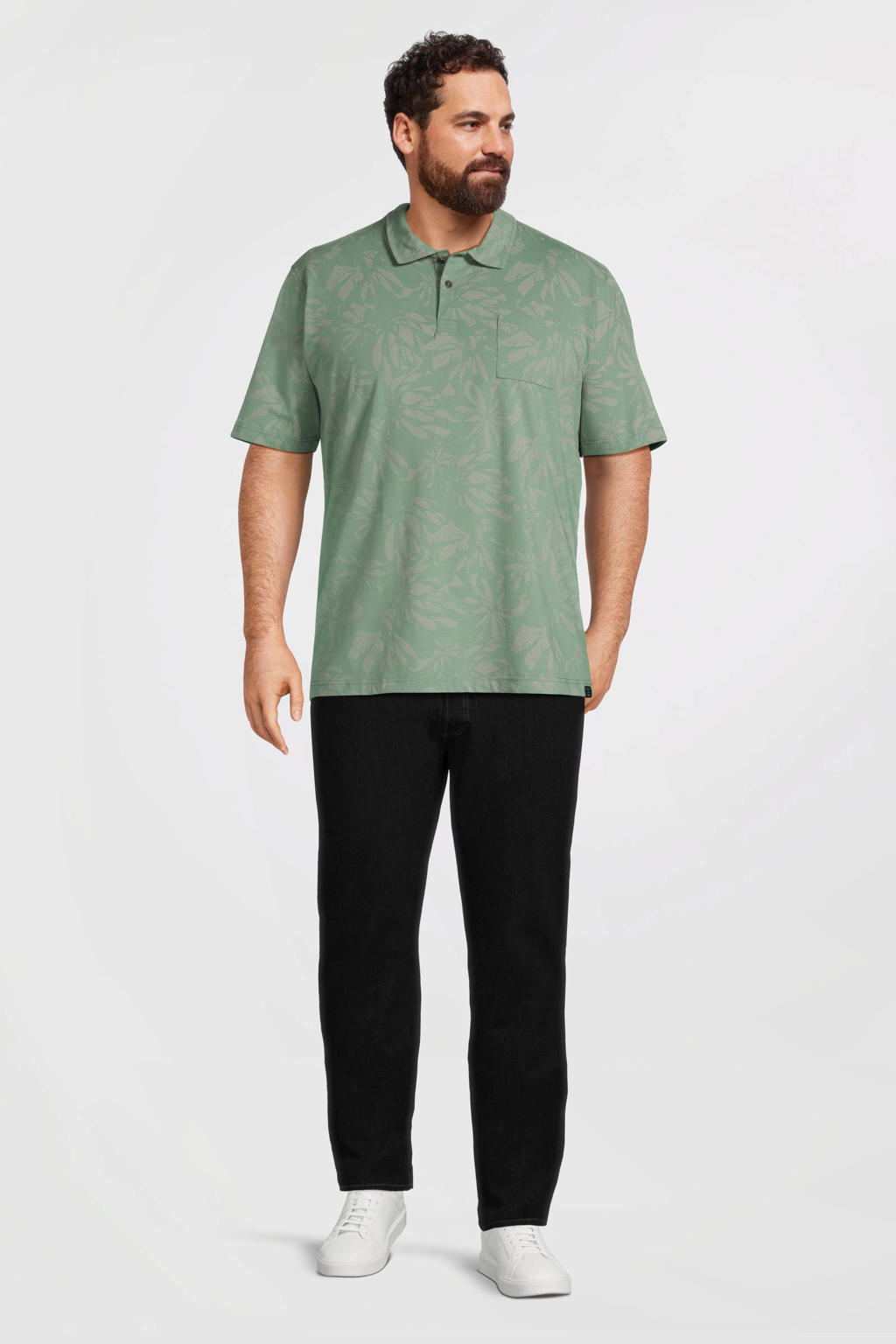 LERROS PLUS SIZE polo groen