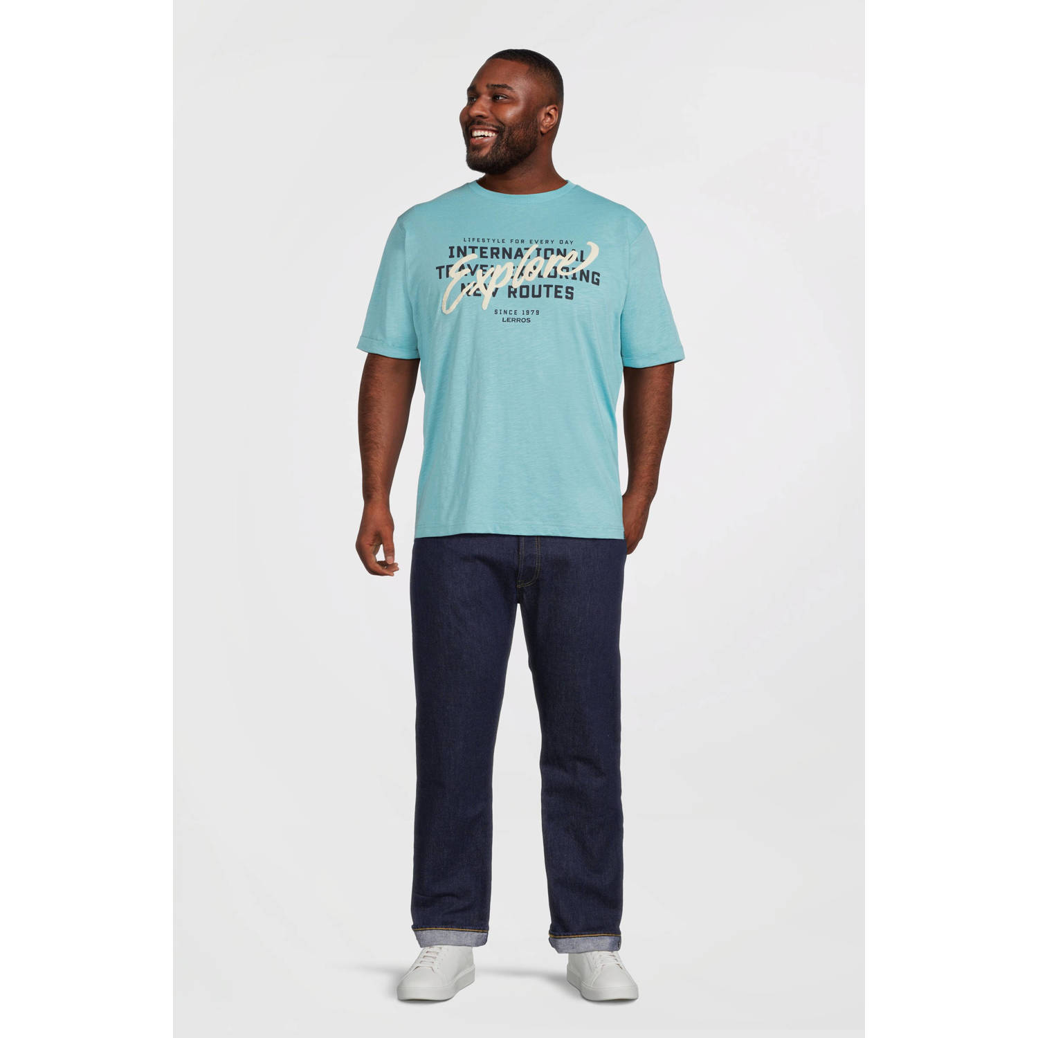 LERROS PLUS SIZE T-shirt blauw