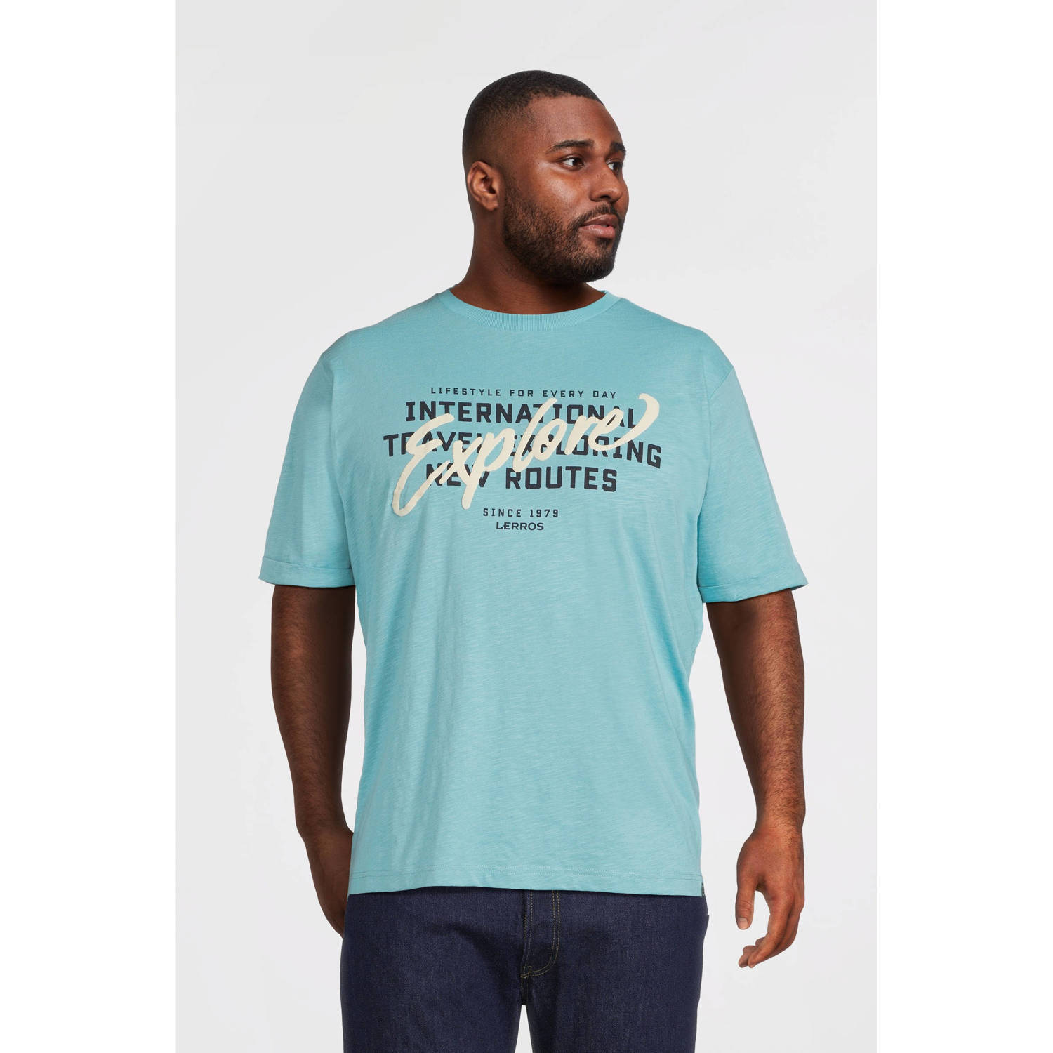 LERROS PLUS SIZE T-shirt blauw