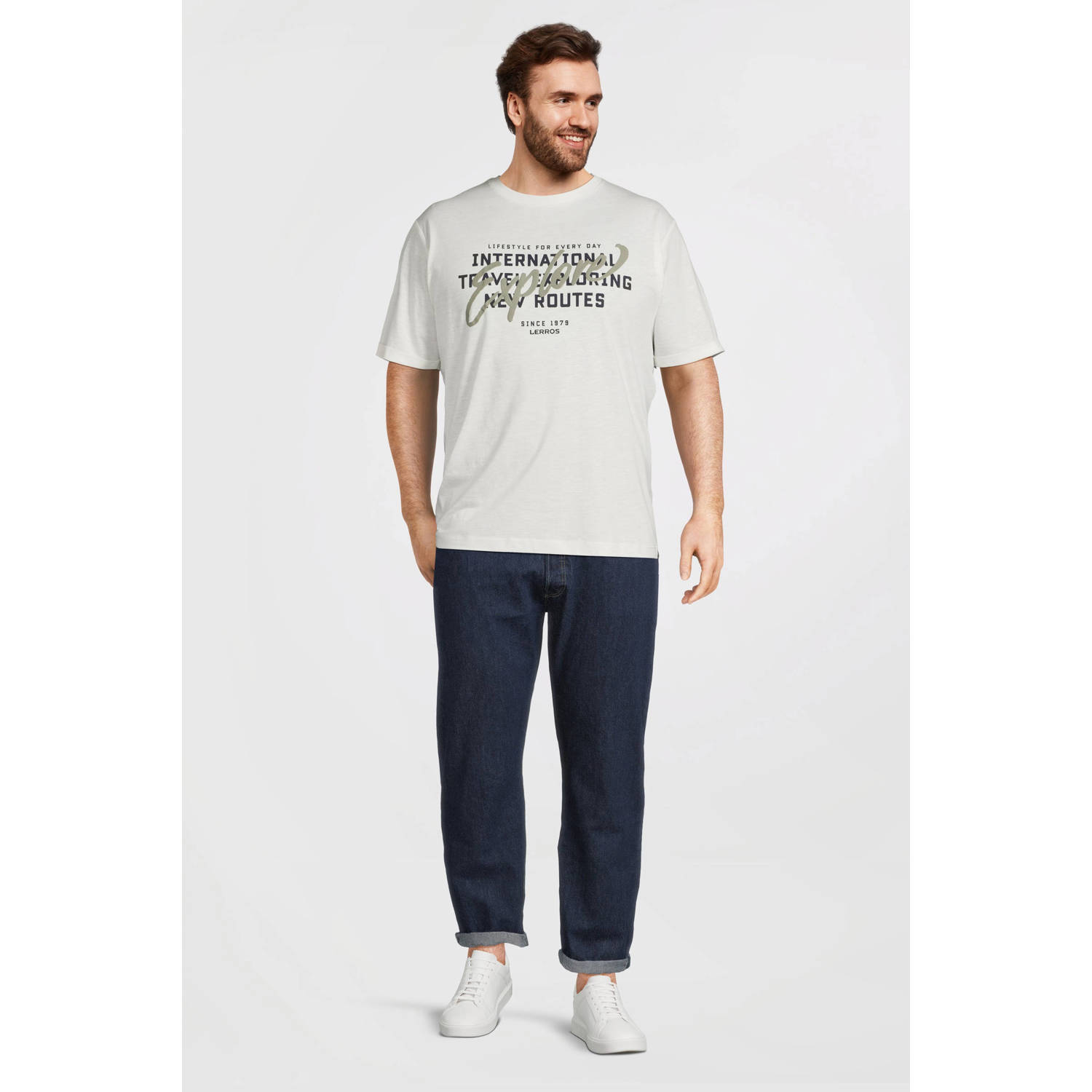 LERROS PLUS SIZE T-shirt wit