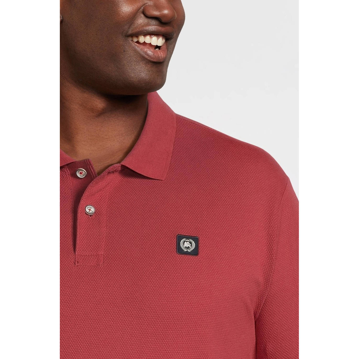 LERROS PLUS SIZE regular polo rood