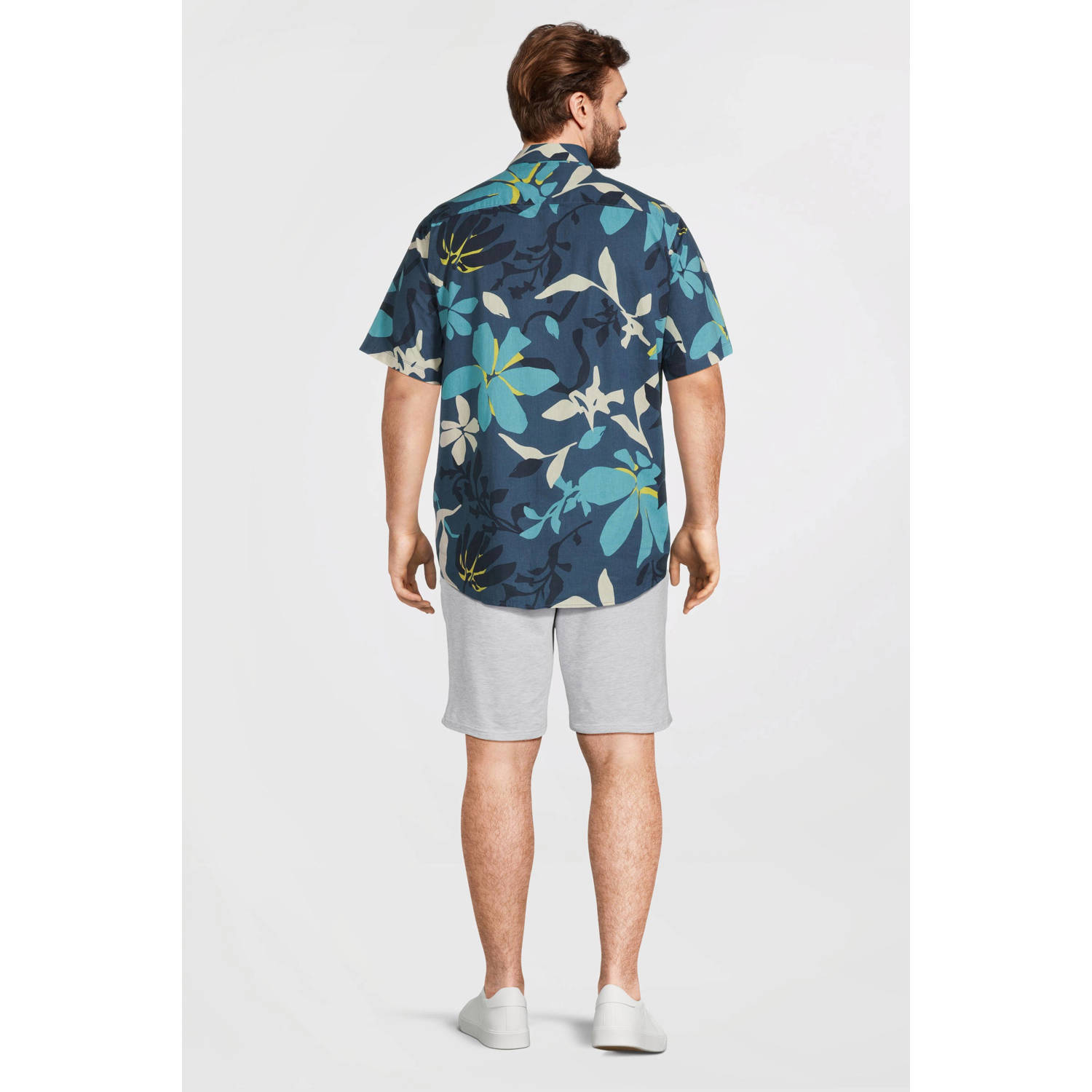 LERROS PLUS SIZE casual overhemd blauw