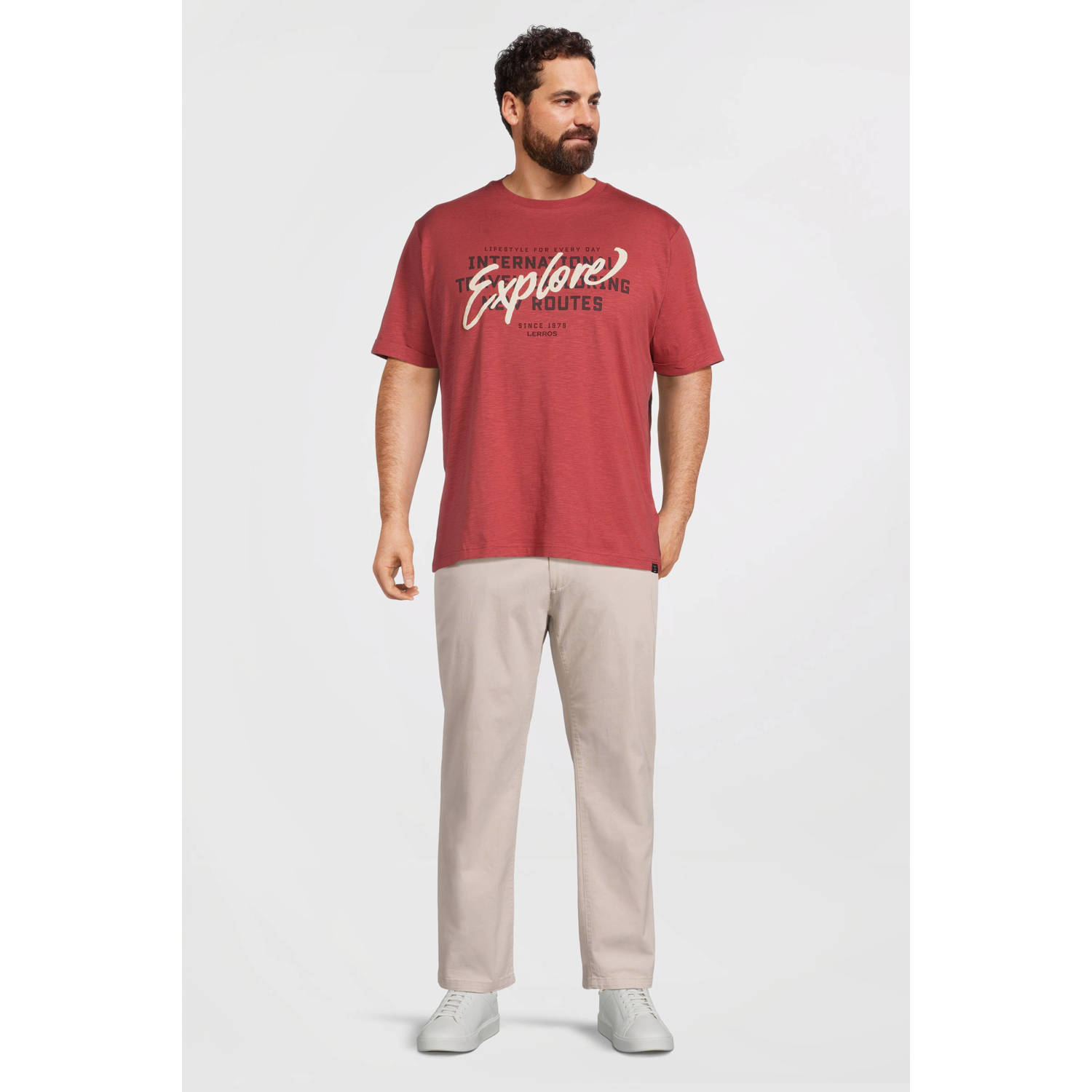 LERROS PLUS SIZE T-shirt rood