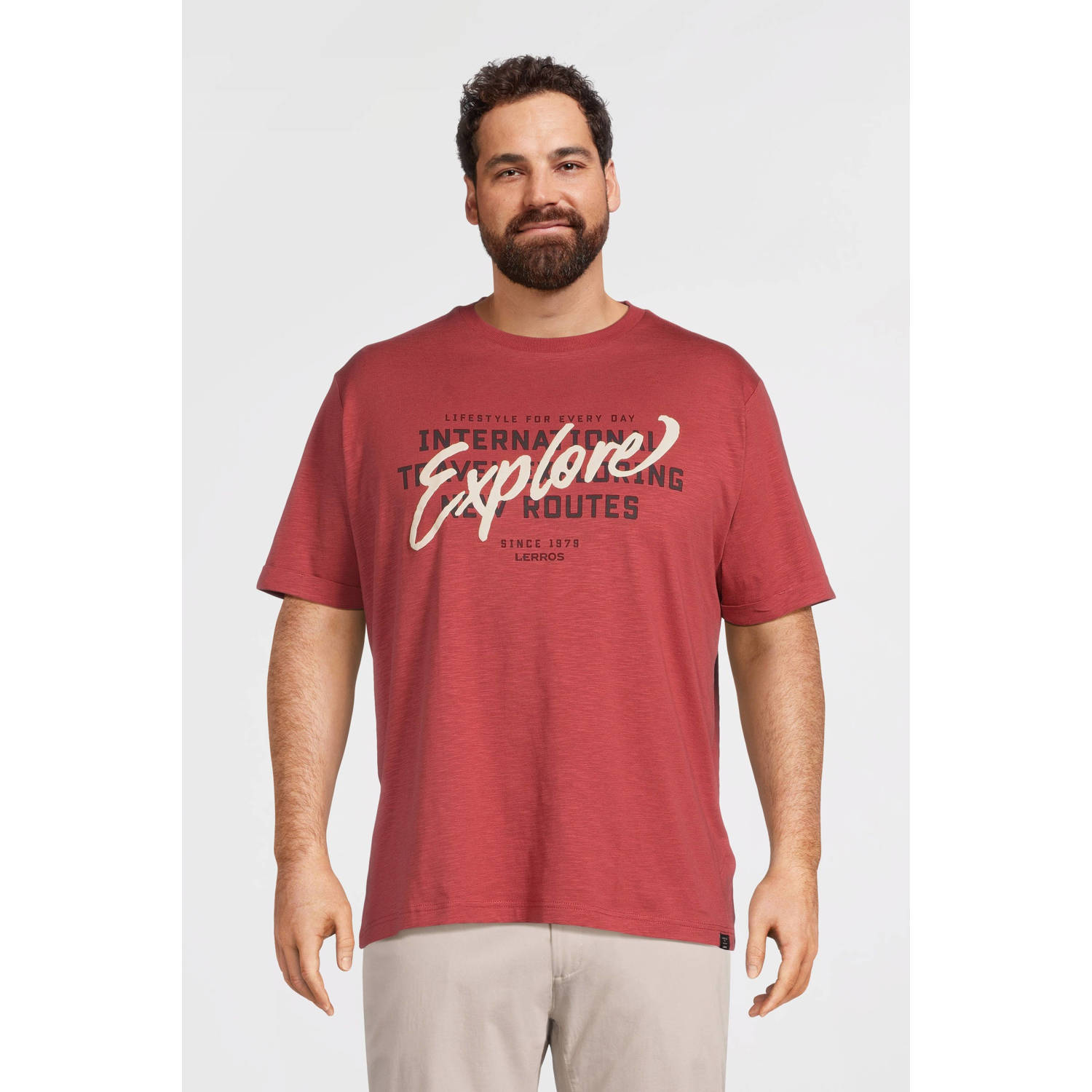 LERROS PLUS SIZE T-shirt rood