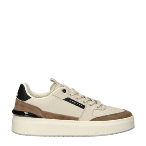 leren sneakers beige