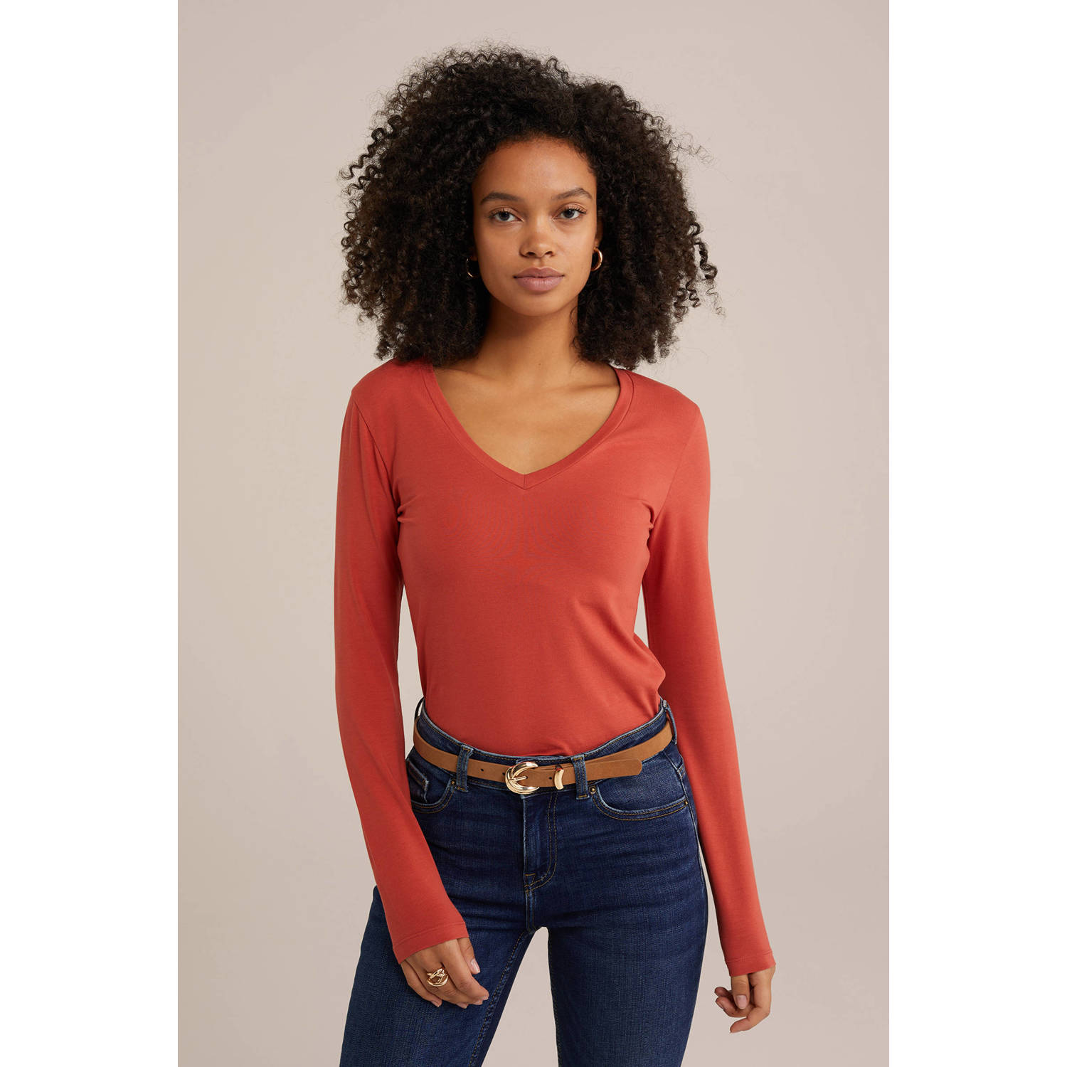 WE Fashion WE Fundamentals longsleeve rood
