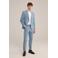 WE Fashion slim pantalon grijsblauw
