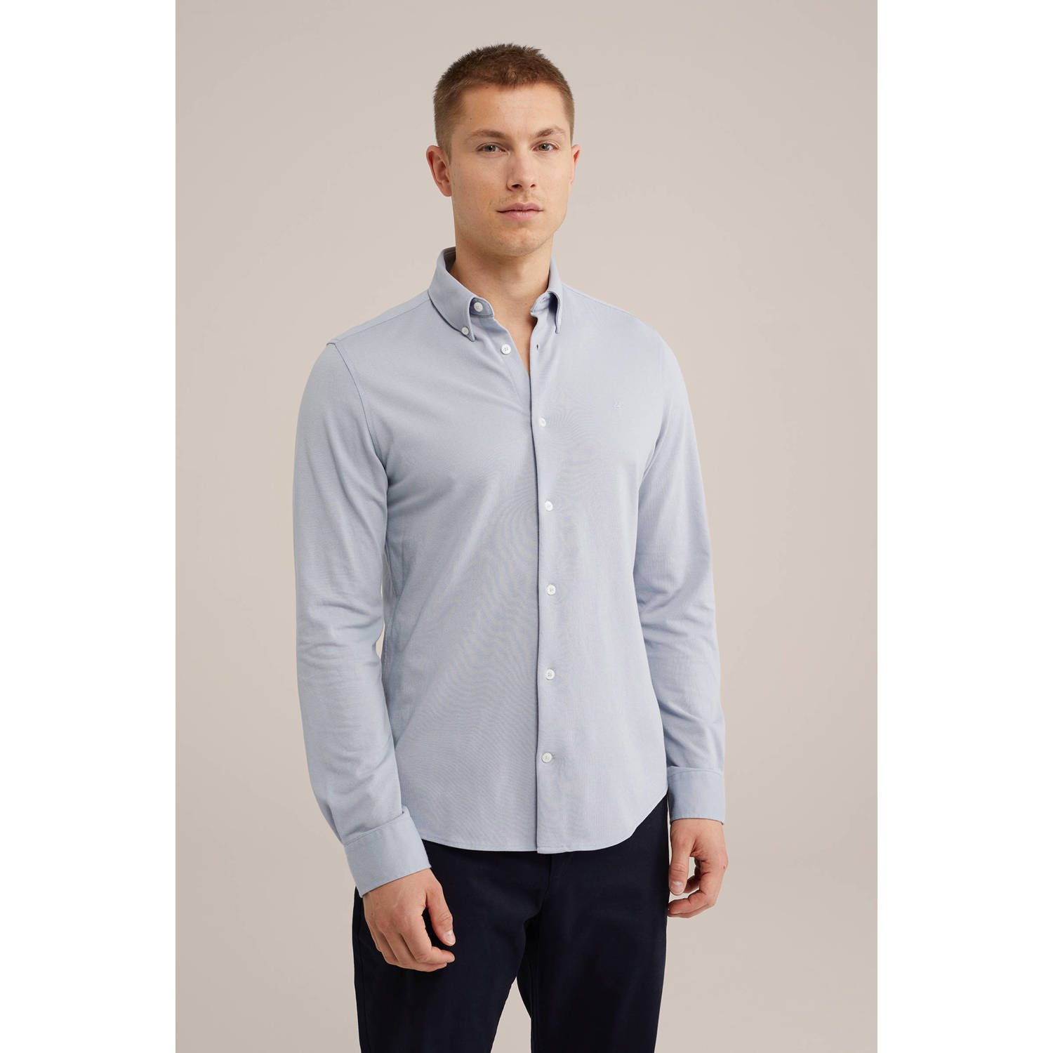 WE Fashion WE Fundamentals Tall fit overhemd lichtblauw