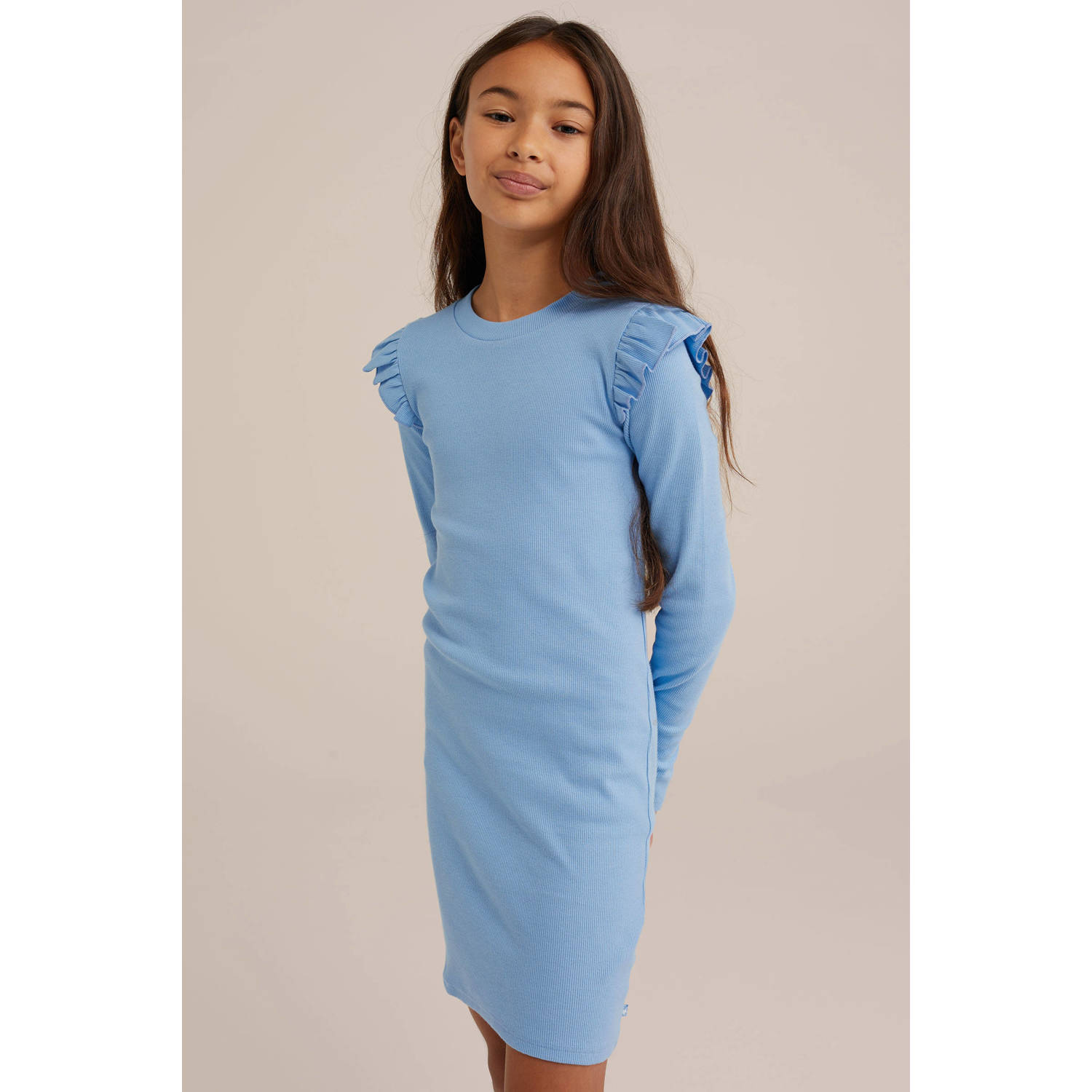 WE Fashion korte jurk blauw