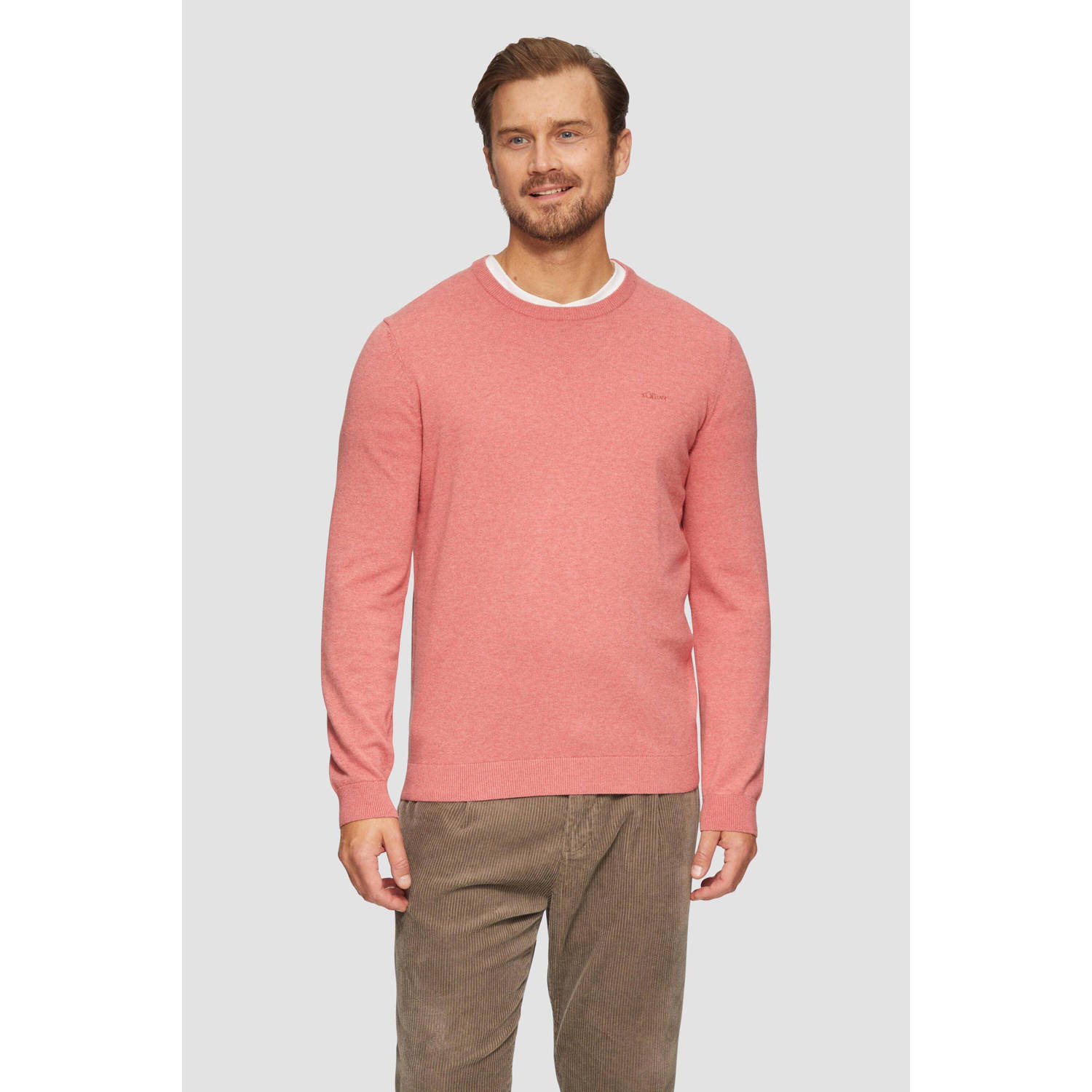 s.Oliver pullover zalm fijn gebreid