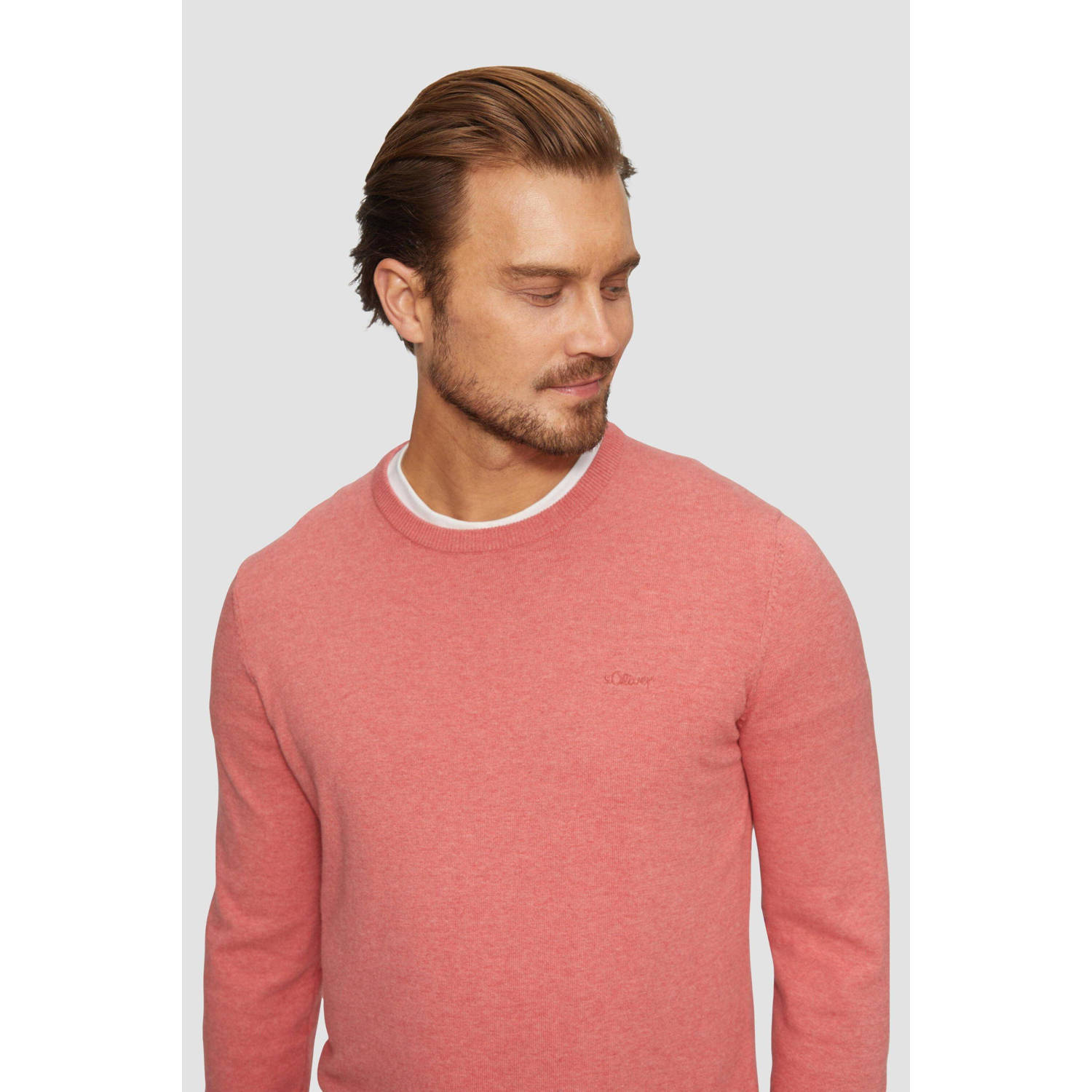 s.Oliver pullover zalm fijn gebreid