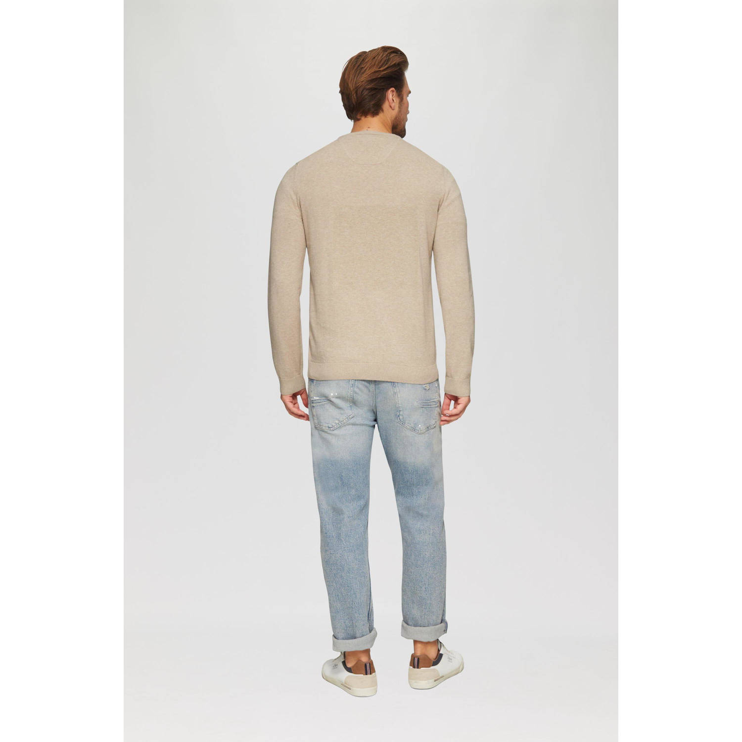 s.Oliver pullover beige fijn gebreid