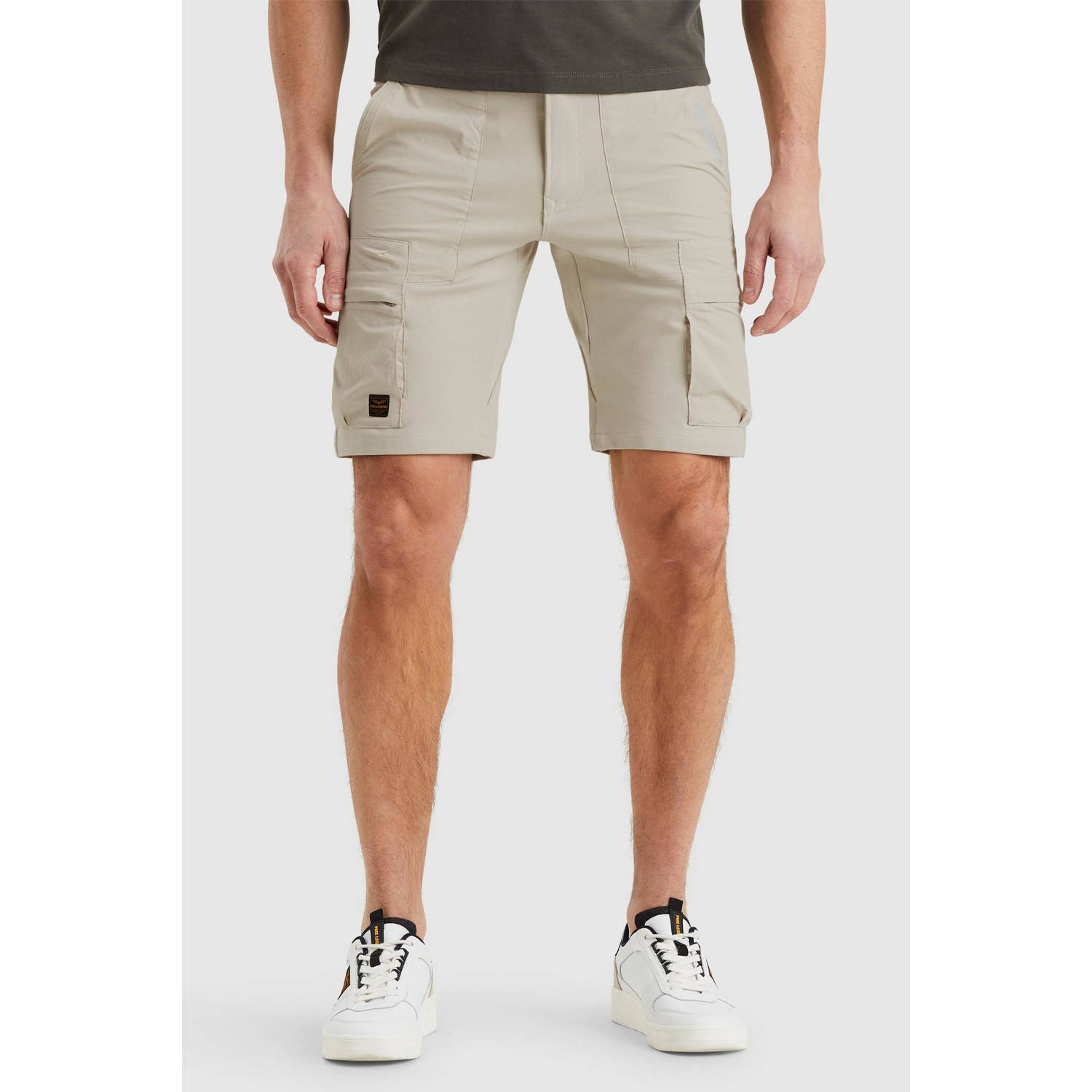 PME Legend Regular fit korte cargobroek met elastische band model 'AIRYLON'
