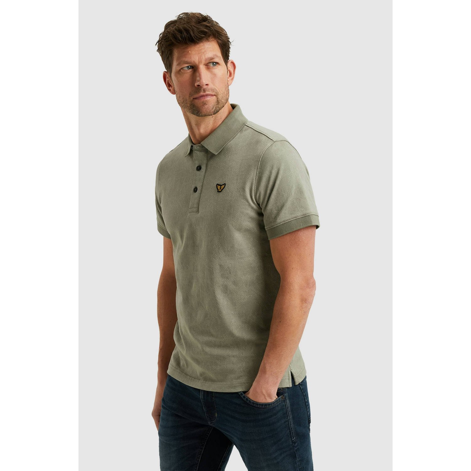 PME Legend regular polo grijsgroen