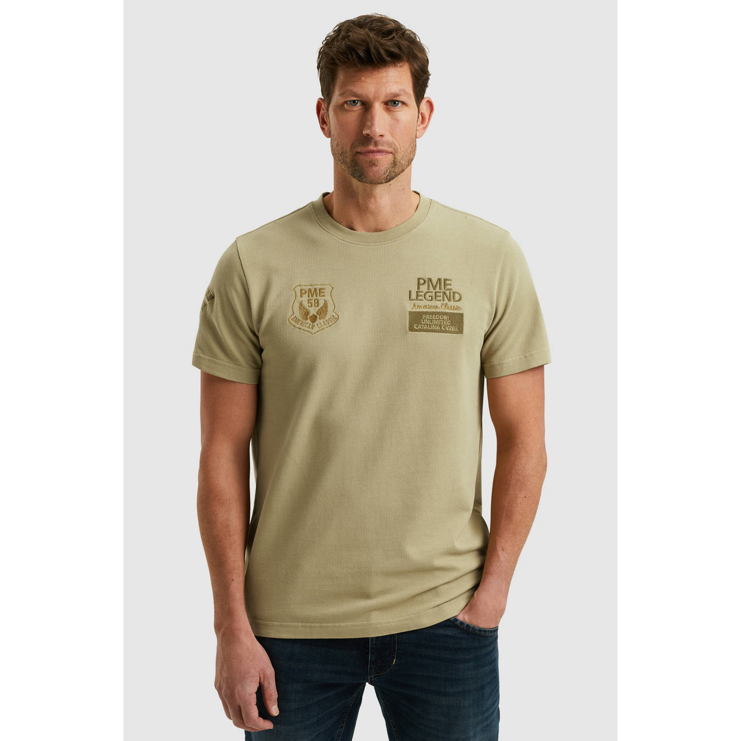 PME LEGEND T-shirt met badges
