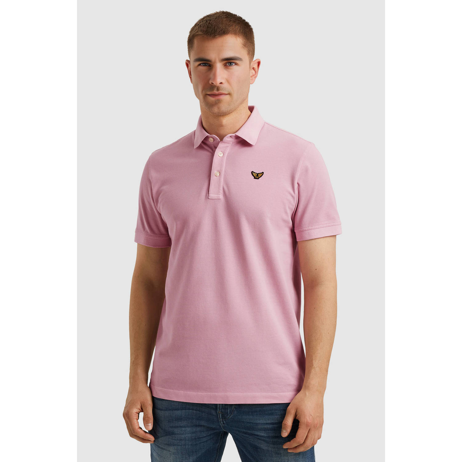 PME LEGEND Polo met garment-dye wassing