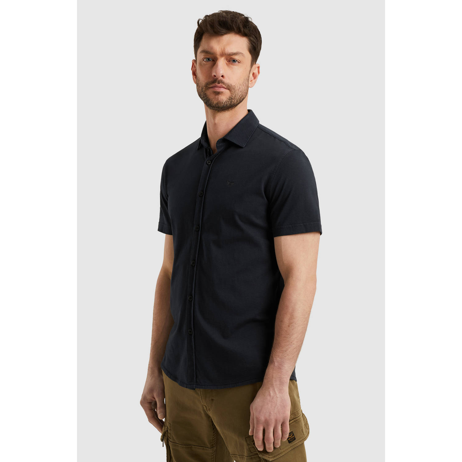 PME Legend casual overhemd donkerblauw