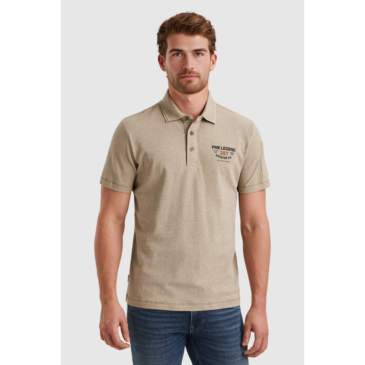 PME Legend regular polo ecru