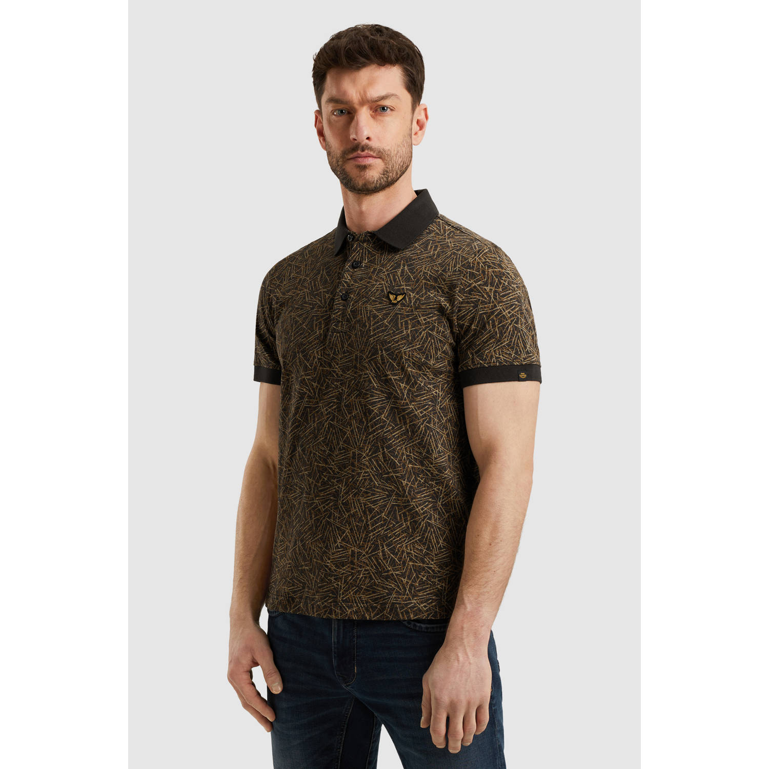 PME Legend regular polo donkerbruin