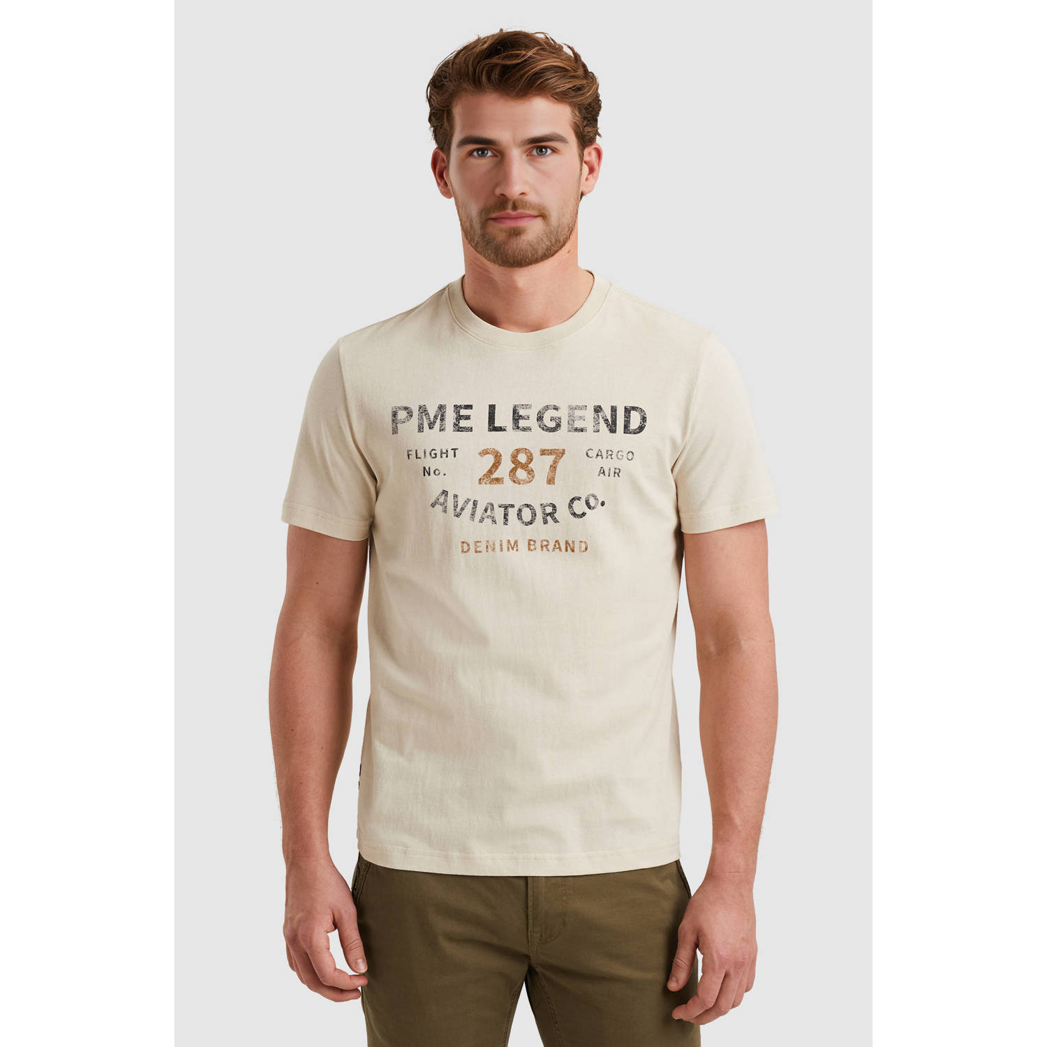 PME Legend regular T-shirt ecru