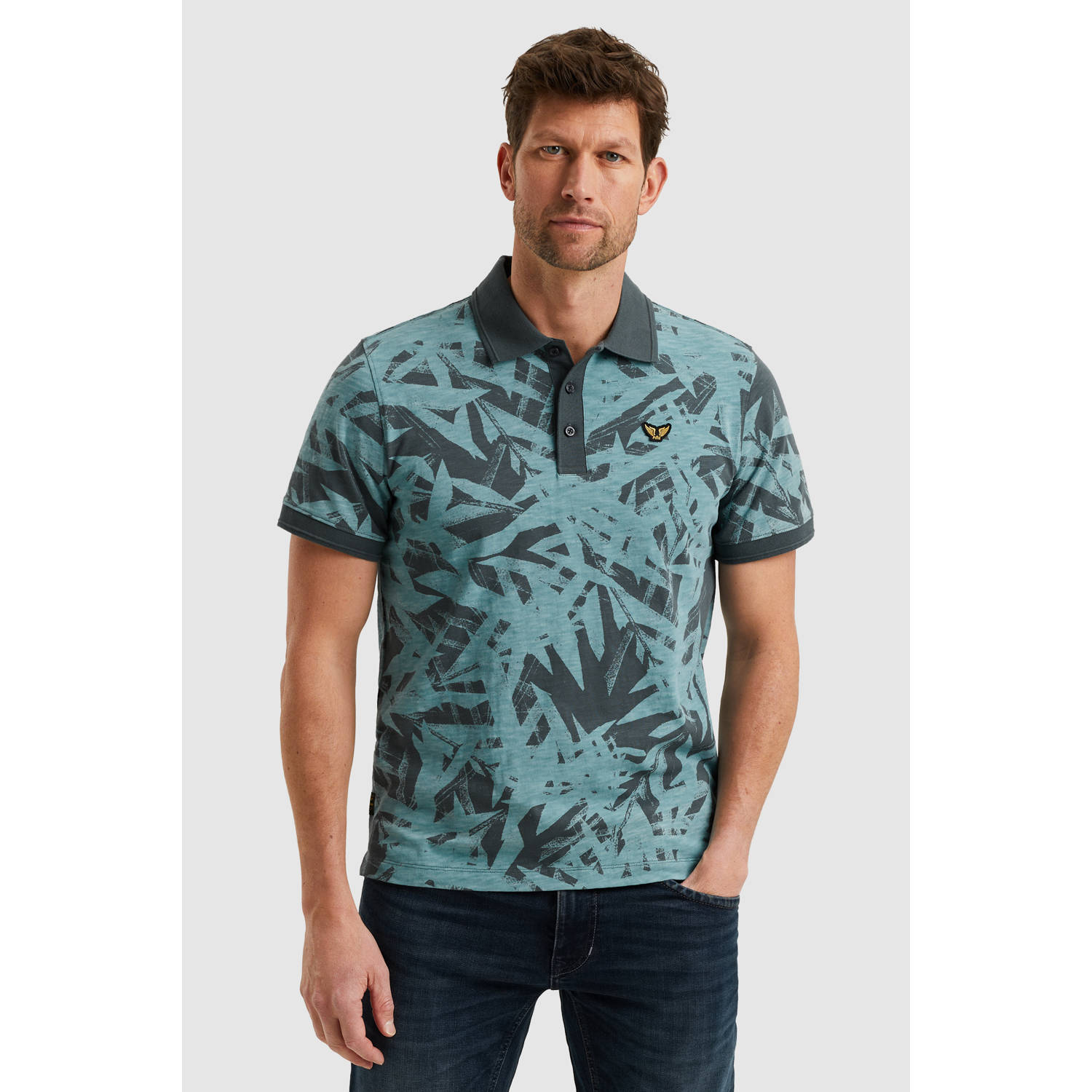 PME Legend regular polo grijsblauw