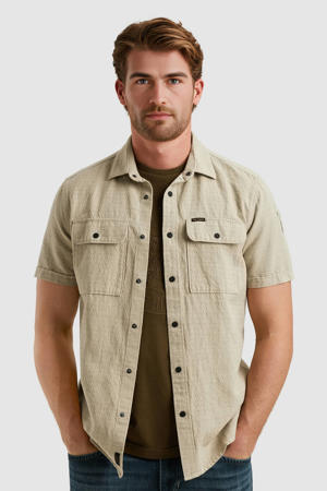 casual overhemd beige