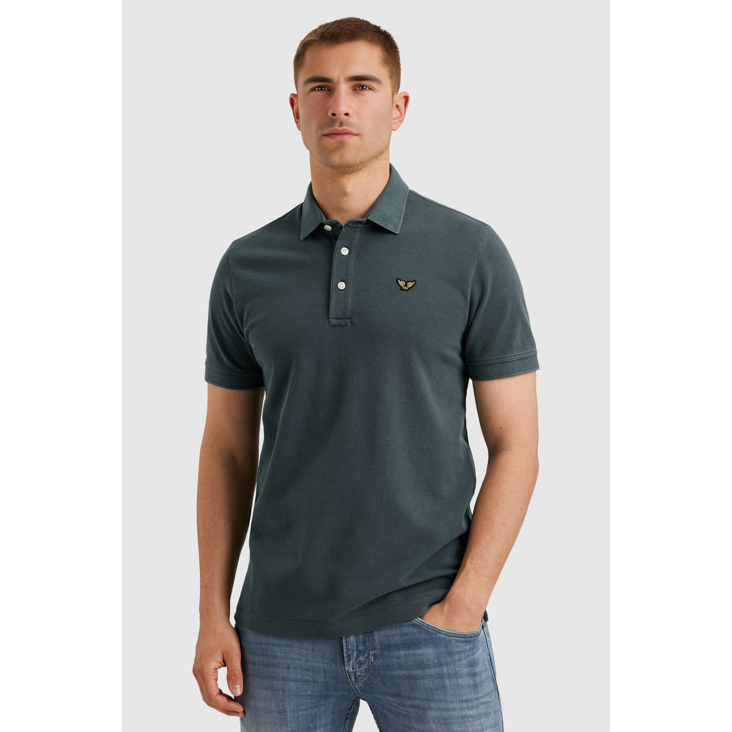 PME Legend regular polo donkerblauw