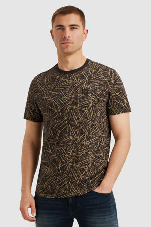 regular T-shirt donkerbruin